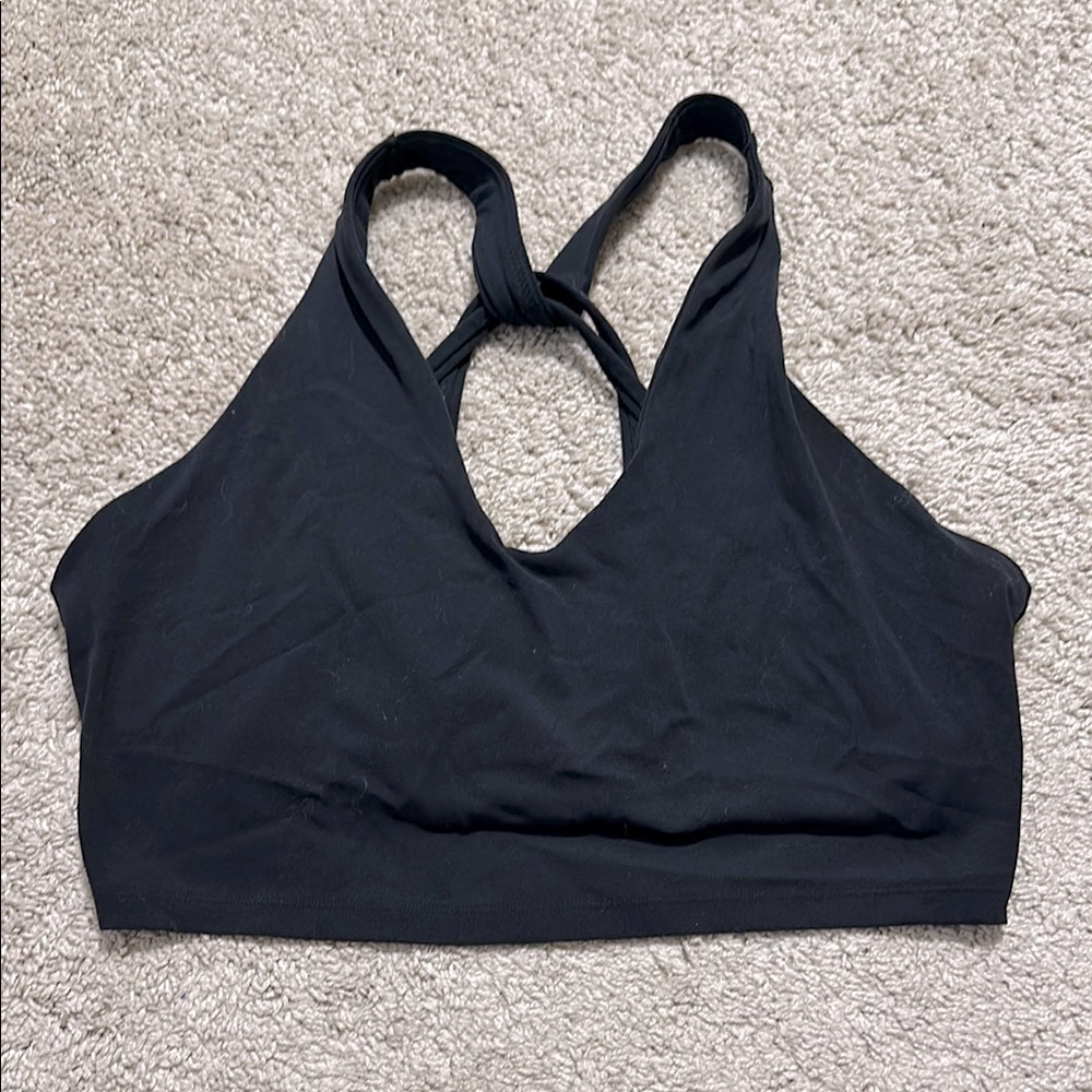 Aerie Black Real  Me Sports Bra XL Recharge